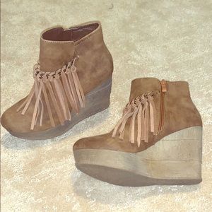 Sbicca Vintage Collection- Fringed booties